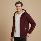 Casual Thick Fleece Lined Hoodie Jacket Fashion Grand