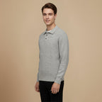 Men Polo Neck Knitted Sweater Fashion Grand