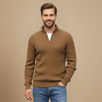 Men Zip Turtleneck Knitted Sweater Fashion Grand