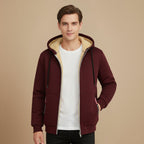 Men's Thick Fleece Lined Zip Up Hoodie Fashion Grand