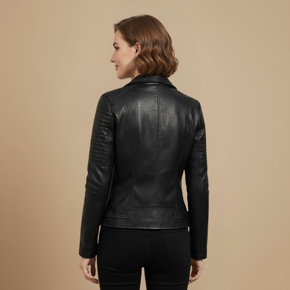 Tailored Zip Closure Moto Style Jacket Fashion Grand