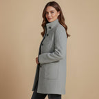 Retro Wool-Look with Stand Collar Jacket Fashion Grand