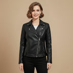 Tailored Zip Closure Moto Style Jacket Fashion Grand