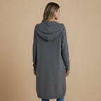 Cardigan coat long hooded single breasted Fashion Grand