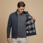 Thick Ribbed Knit Full Zip Sweater for Men Fashion Grand