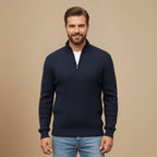Men Zip Turtleneck Knitted Sweater Fashion Grand