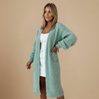Long Knitted Cardigan Sweater With Pockets Fashion Grand