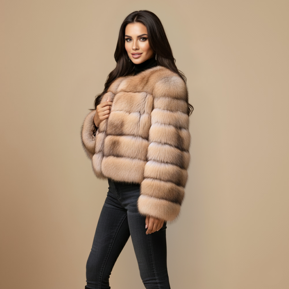 Luxury Faux Fur Winter Jacket For Women Fashion Grand