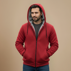 Fleece Lined Zip Hoodie For Men Fashion Grand