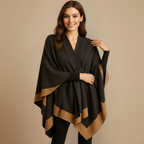 Warm Patchwork Knit Poncho for Women Fashion Grand