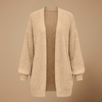 Women's chunky knit balloon sleeve open cardigan Fashion Grand