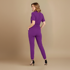 Women’s casual jumpsuit with button closure and waist tie Fashion Grand