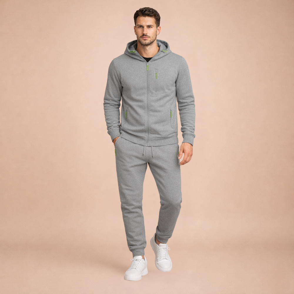 Men’s zip hooded tracksuit jogger set Fashion Grand