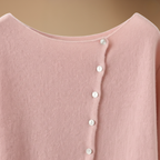 Women’s asymmetric buttoned design knitted jumper Fashion Grand