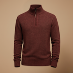 Men's half zip high collar thick knit sweater Fashion Grand