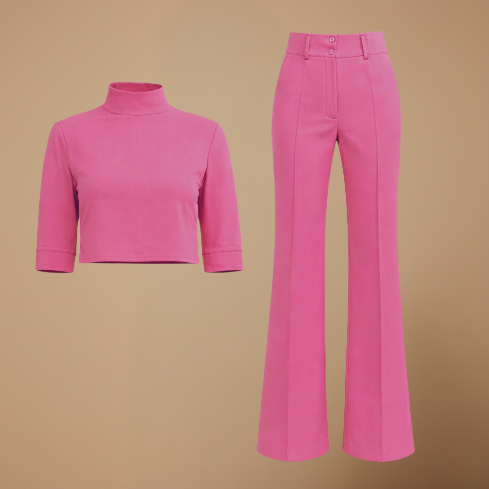 Women's elegant crop top wide leg co-ord Fashion Grand