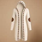 Women's long knitted hooded cardigan Fashion Grand