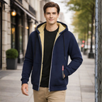 Casual Thick Fleece Lined Hoodie Jacket Fashion Grand