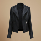 Women’s leather short fit jacket Fashion Grand