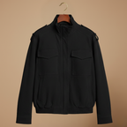 Women's casual high stand collar zip-up jacket Fashion Grand