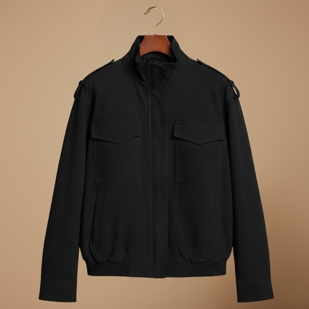 Women's casual high stand collar zip-up jacket Fashion Grand