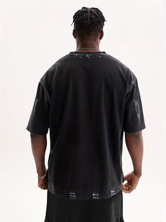 Vintage Cotton Geometric Print Tee Fashion Grand