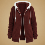 Women's warm fuzzy zip hoodie jacket Fashion Grand