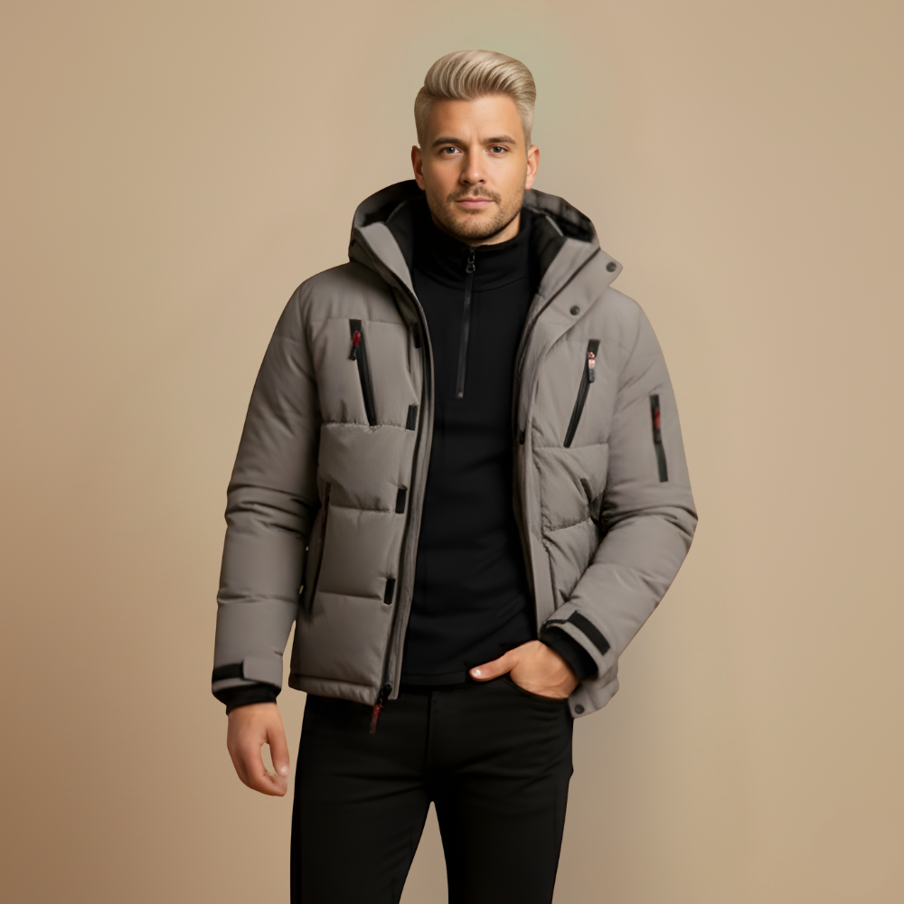 Puffer winter jacket for men - waterproof Fashion Grand