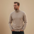 Heavyweight Solid Turtleneck Knit Pullover Sweater Fashion Grand