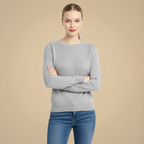 Slim Fit Long Sleeve Pullover Knitwear Top Fashion Grand