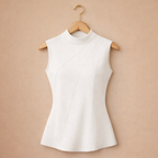 Women's asymmetrical draped sleeveless blouse Fashion Grand