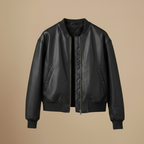 Women’s Faux Leather Bomber Jacket Fashion Grand
