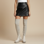 Women's knitted overknee boots