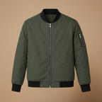 Men's slim fit zip-up bomber jacket Fashion Grand