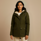 Warm women's parka with hood and fleece lining Fashion Grand