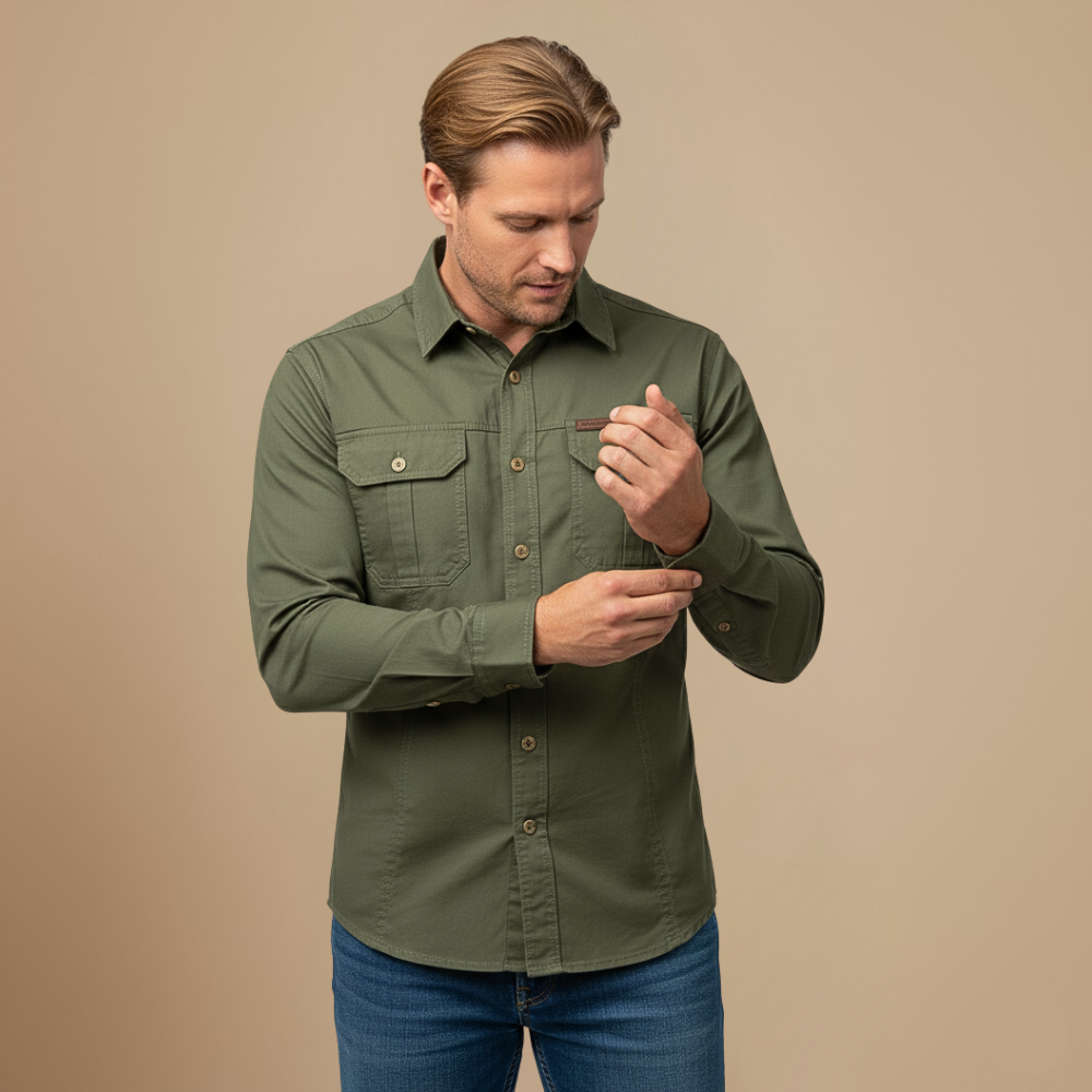 Tactical Cargo Loose Long Sleeve Shirt Fashion Grand