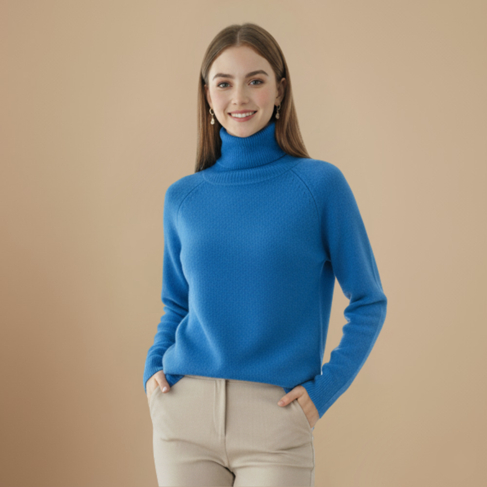 Soft Mock Neck Pullover Sweater Top for Women Fashion Grand