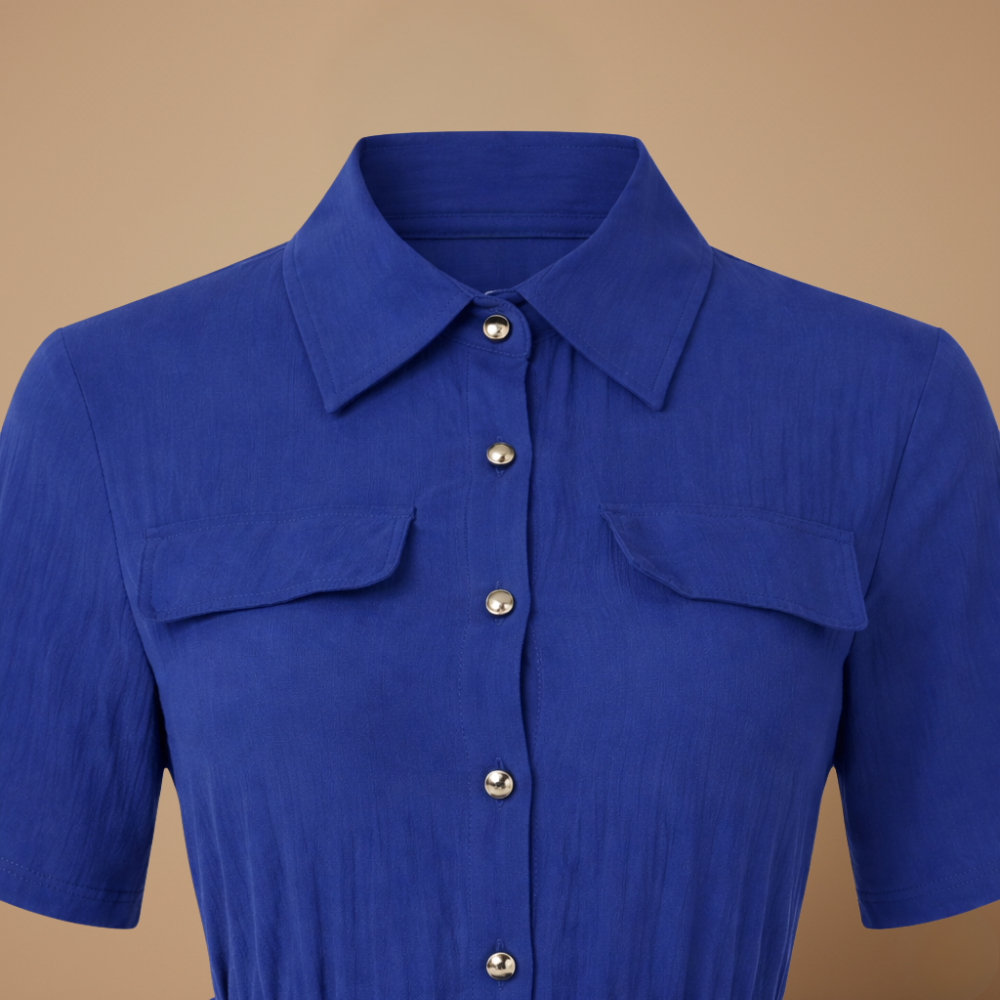 Women’s casual jumpsuit with button closure and waist tie Fashion Grand