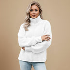 Chunky Knit High Neck Sweater Fashion Grand