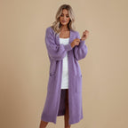 Long Knitted Cardigan Sweater With Pockets Fashion Grand