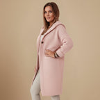 Knit Cardigan Hooded Button Closure for Women Fashion Grand