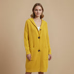 Cardigan coat long hooded single breasted Fashion Grand