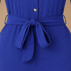 Women’s casual jumpsuit with button closure and waist tie Fashion Grand