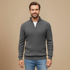 Men Zip Turtleneck Knitted Sweater Fashion Grand