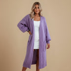 Long Knitted Cardigan Sweater With Pockets Fashion Grand
