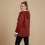 Jacket hooded toggle warm pockets Fashion Grand