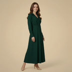 Elegant Long Sleeve Lapel Shirt Dress Fashion Grand