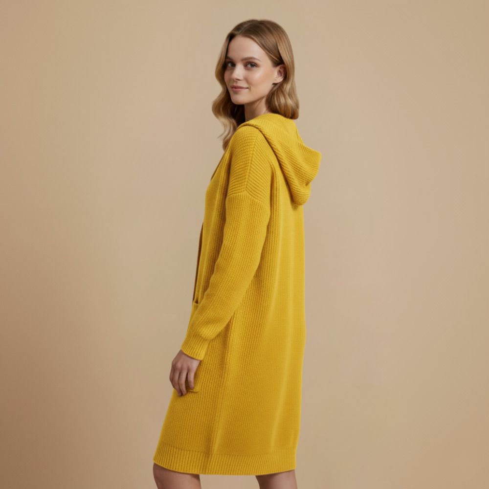 Cardigan coat long hooded single breasted Fashion Grand