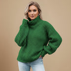 Chunky Knit High Neck Sweater Fashion Grand