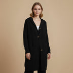 Cardigan coat long hooded single breasted Fashion Grand